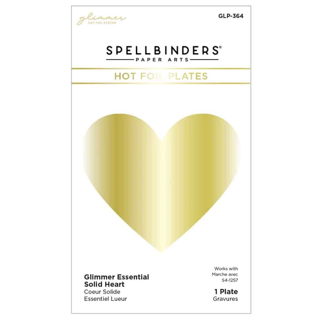 Glimmer Essential Solid Heart Hot Foil Plate by Spellbinders