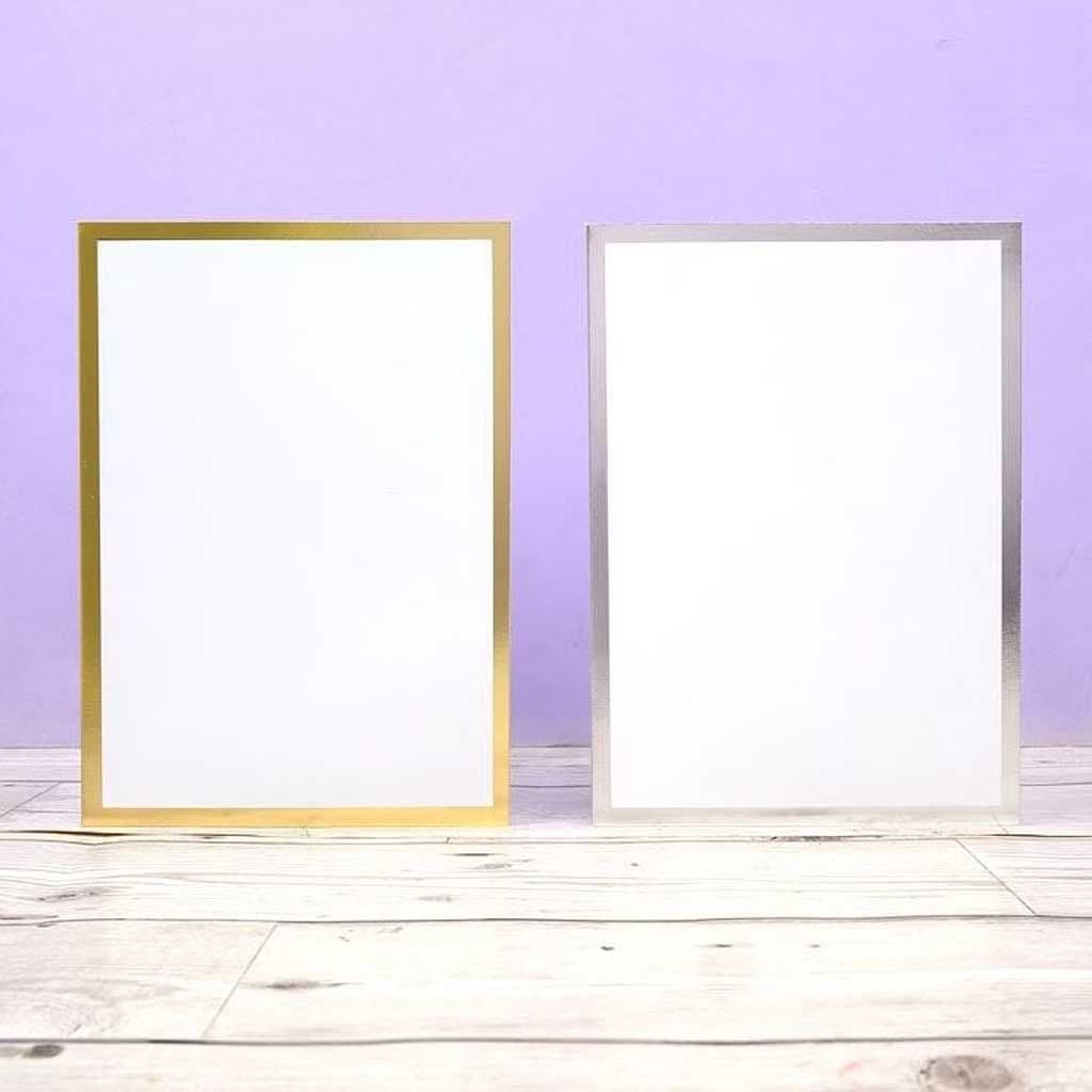 Gold & Silver Foiled Edge Card Blanks in Various Sizes for Paper Craft