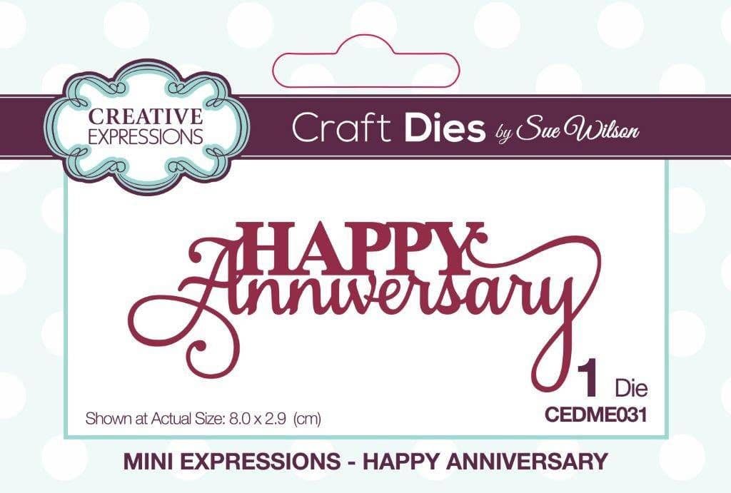 Happy Anniversary Mini Expressions Craft Dies by Sue Wilson - CEDME031