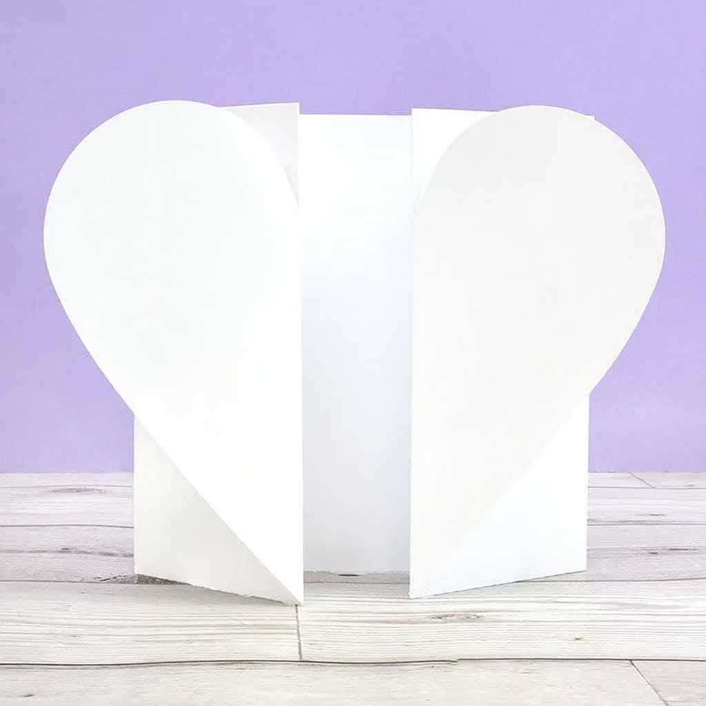 Heart Gatefold Luxury Shaped Card Blank & Envelope - 5 Pack