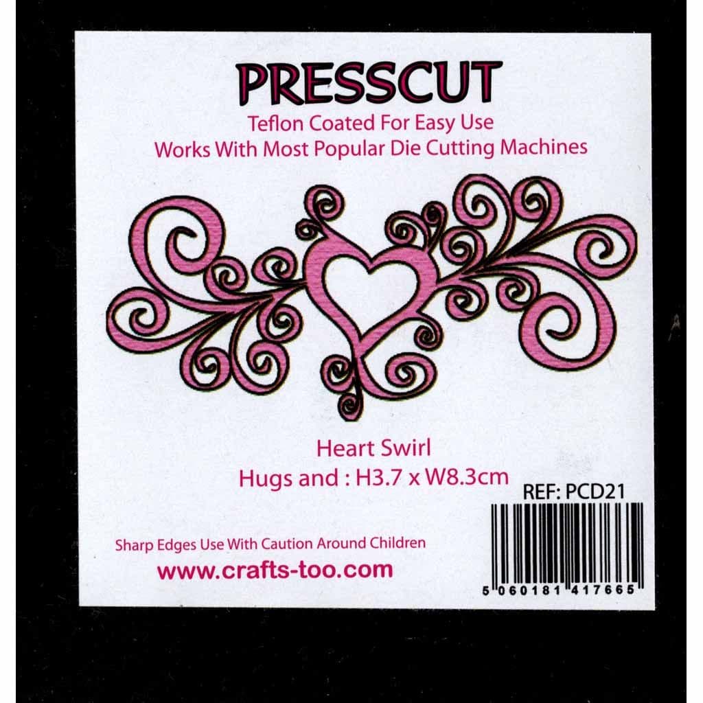 Heart Swirl Love Heart Craft Die for Cardmaking