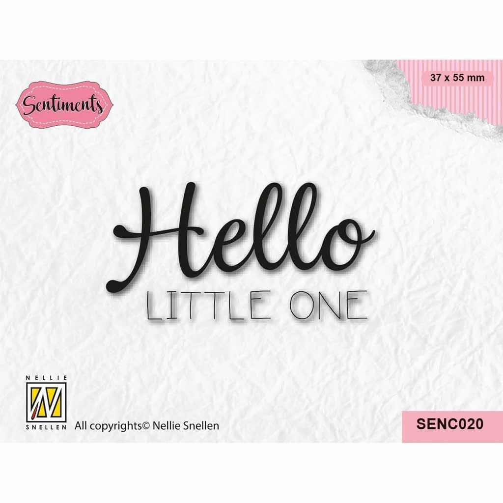 Hello Little One Clear Unmounted Rubber Stamp for Paper Crafts