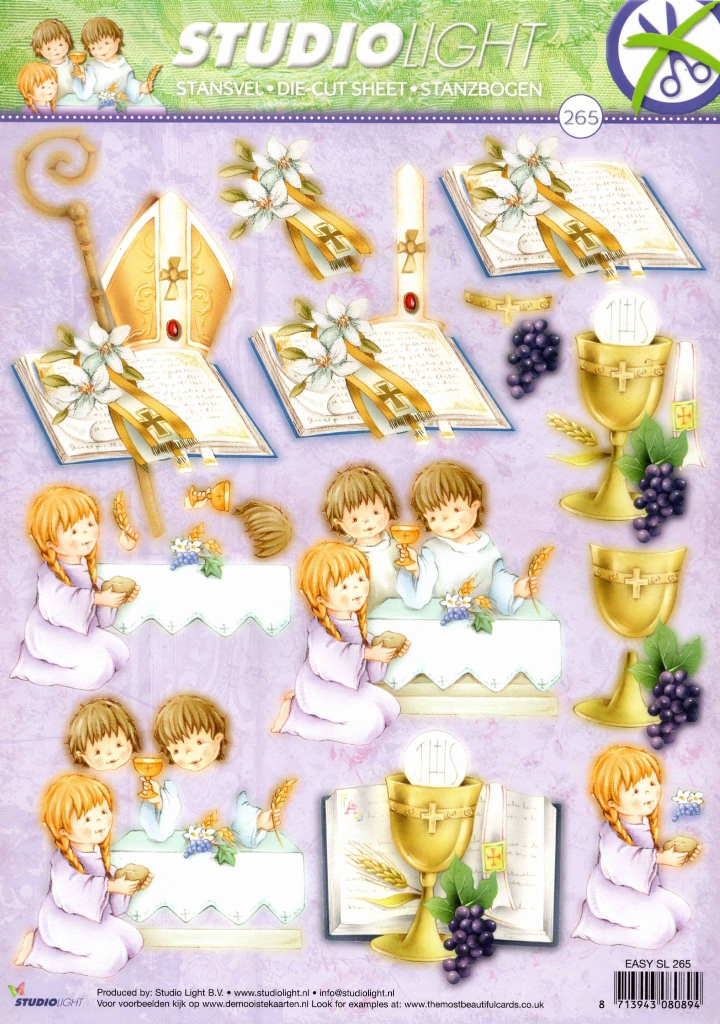 Holy Communion & Bible Die Cut 3d Decoupage Sheet From Studio Light