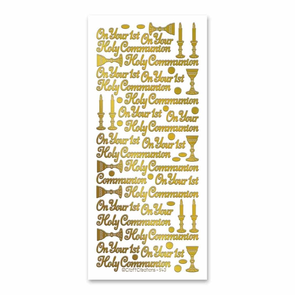 Holy Communion Sentiments Peel Off Wording Stickers For Paper Craft