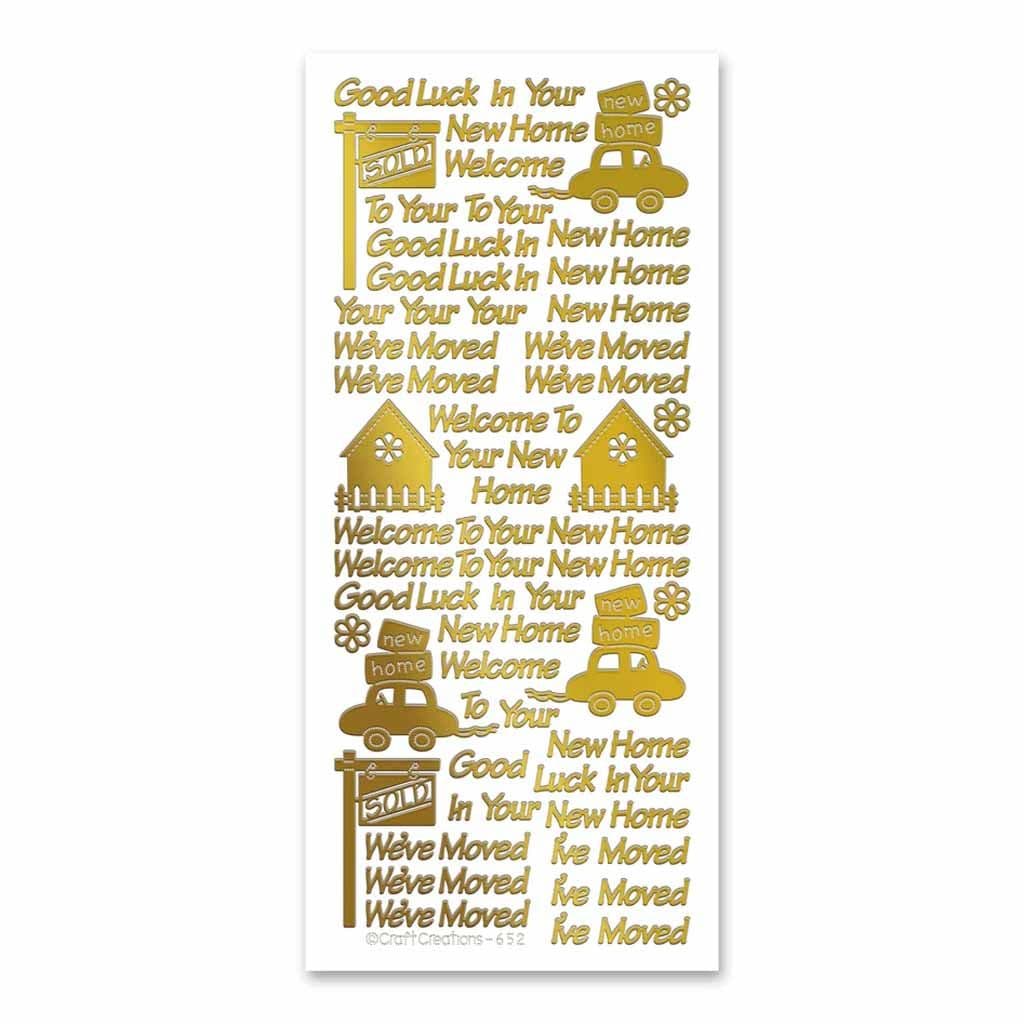 In Your New Home Sentiments Peel Off Wording Stickers For Paper Craft