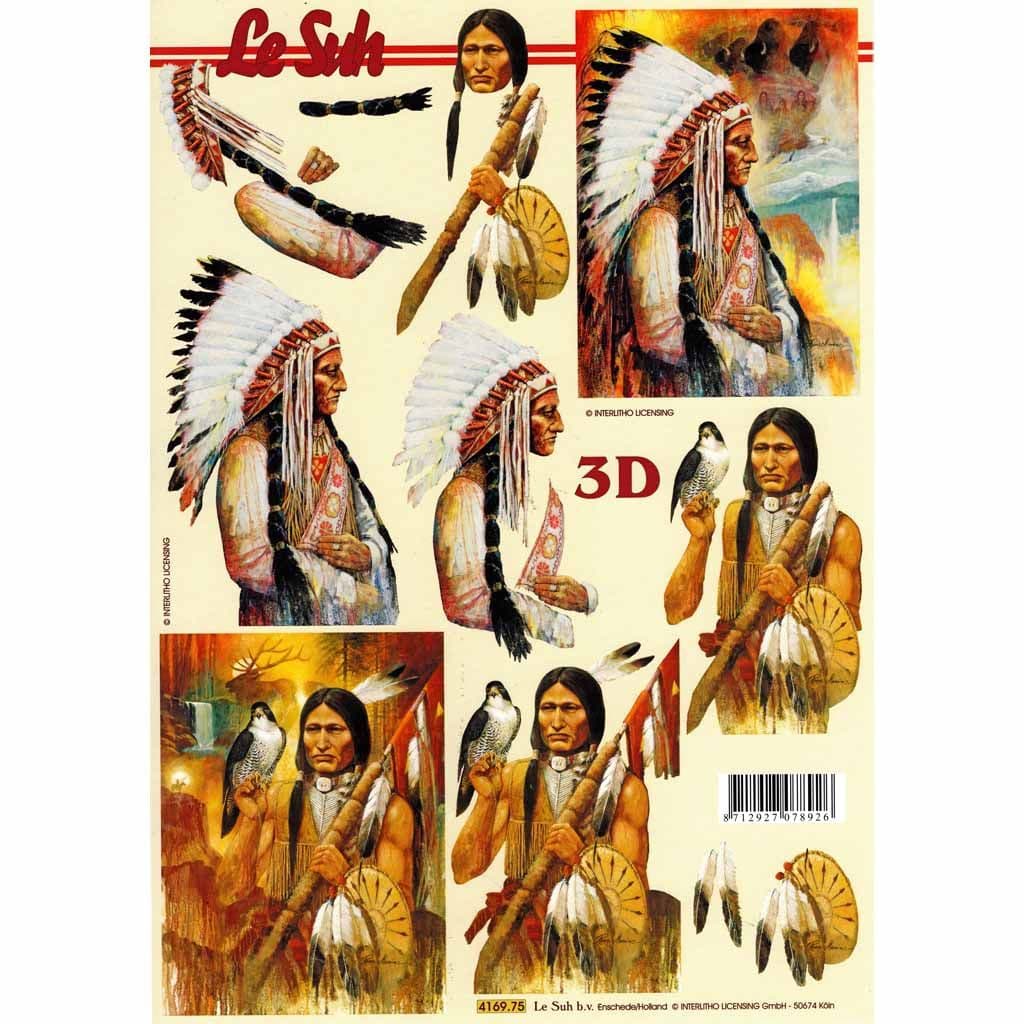 Indian 3d Decoupage Paper Craft Sheet