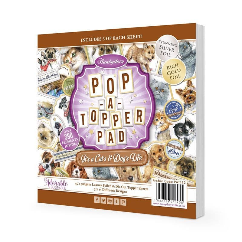 It's a Cat's & Dog's Life Pop-A-Topper Pad by Hunkydory  - PAT112