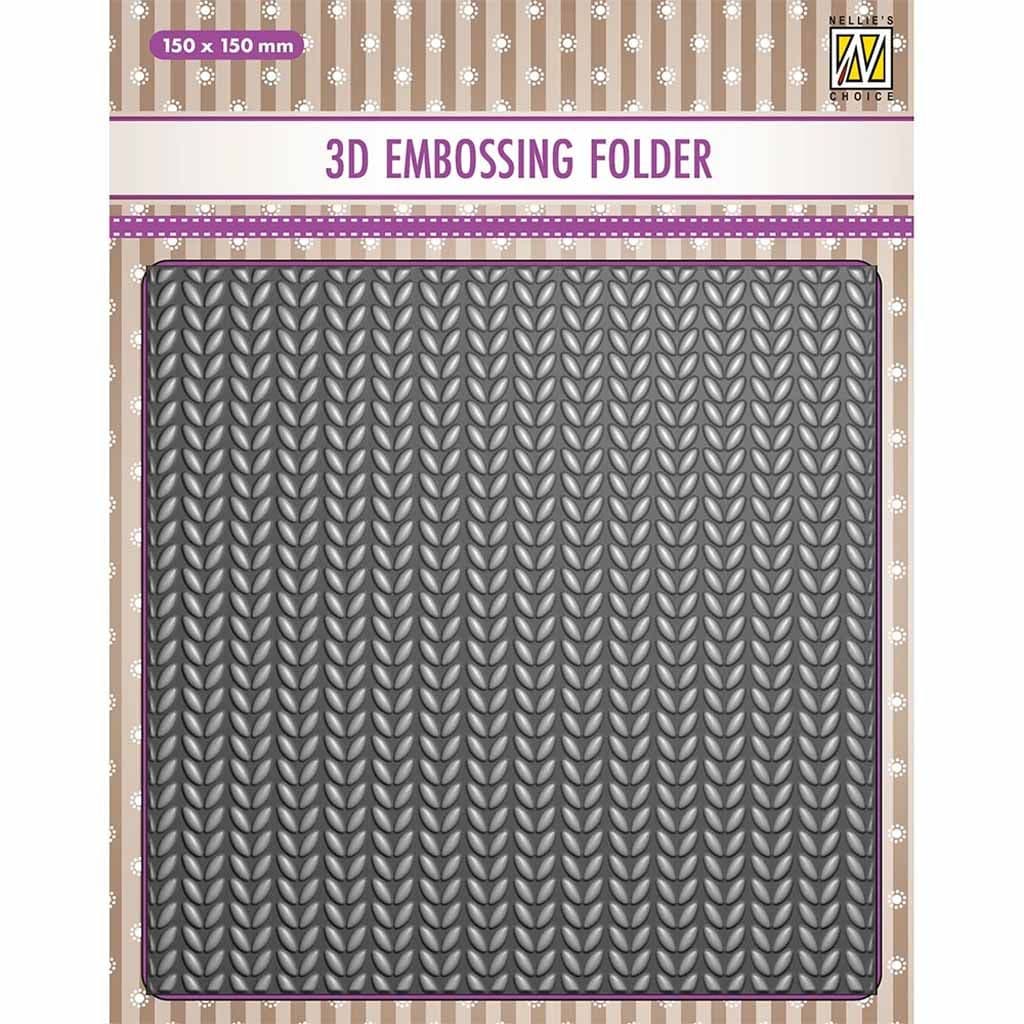 Knitting Background Embossing Folder for Paper Crafts