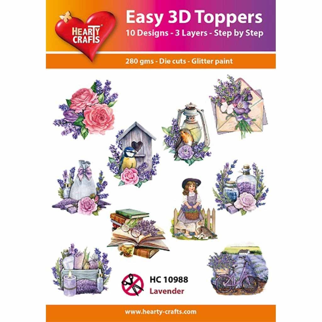 Lavender Easy 3D  Craft Toppers for Paper Card Making