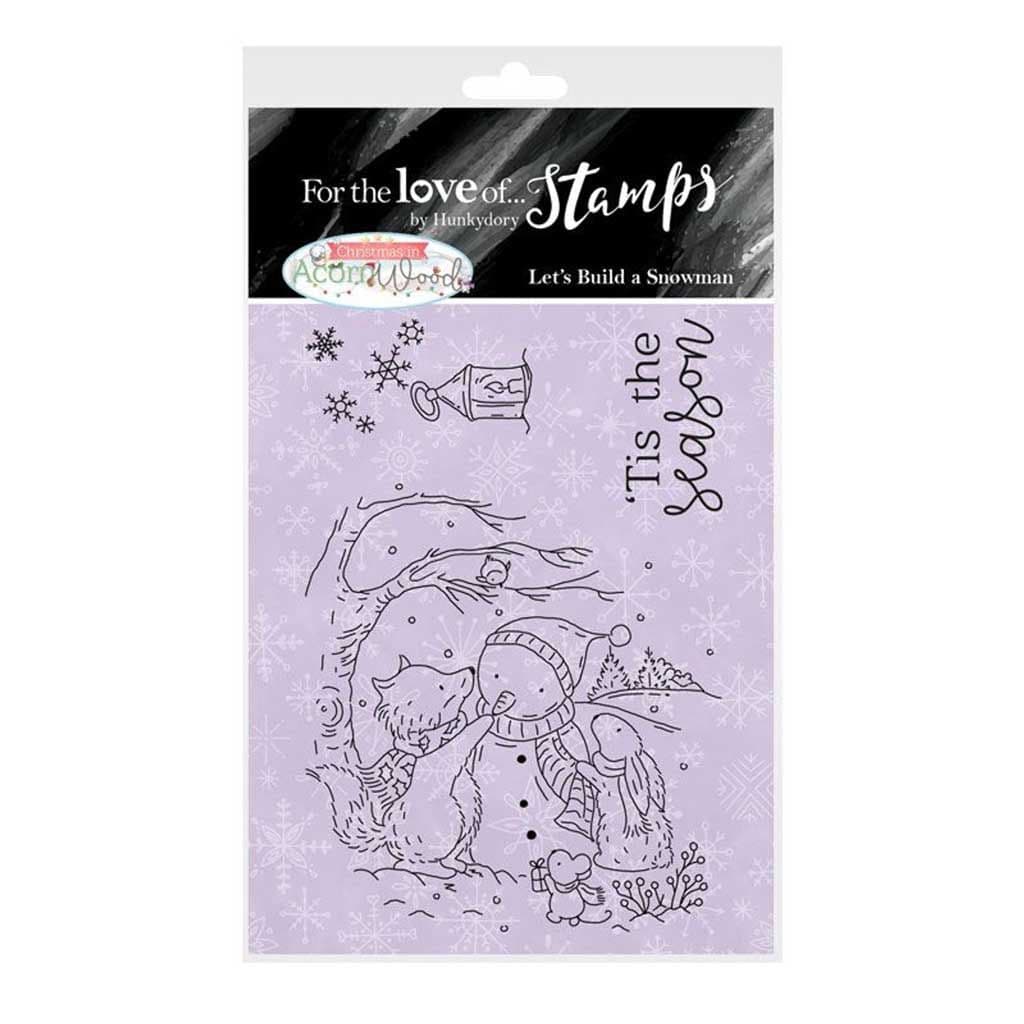 Let's Build A Snowman A6 Clear Unmounted Rubber Stamp for Crafting