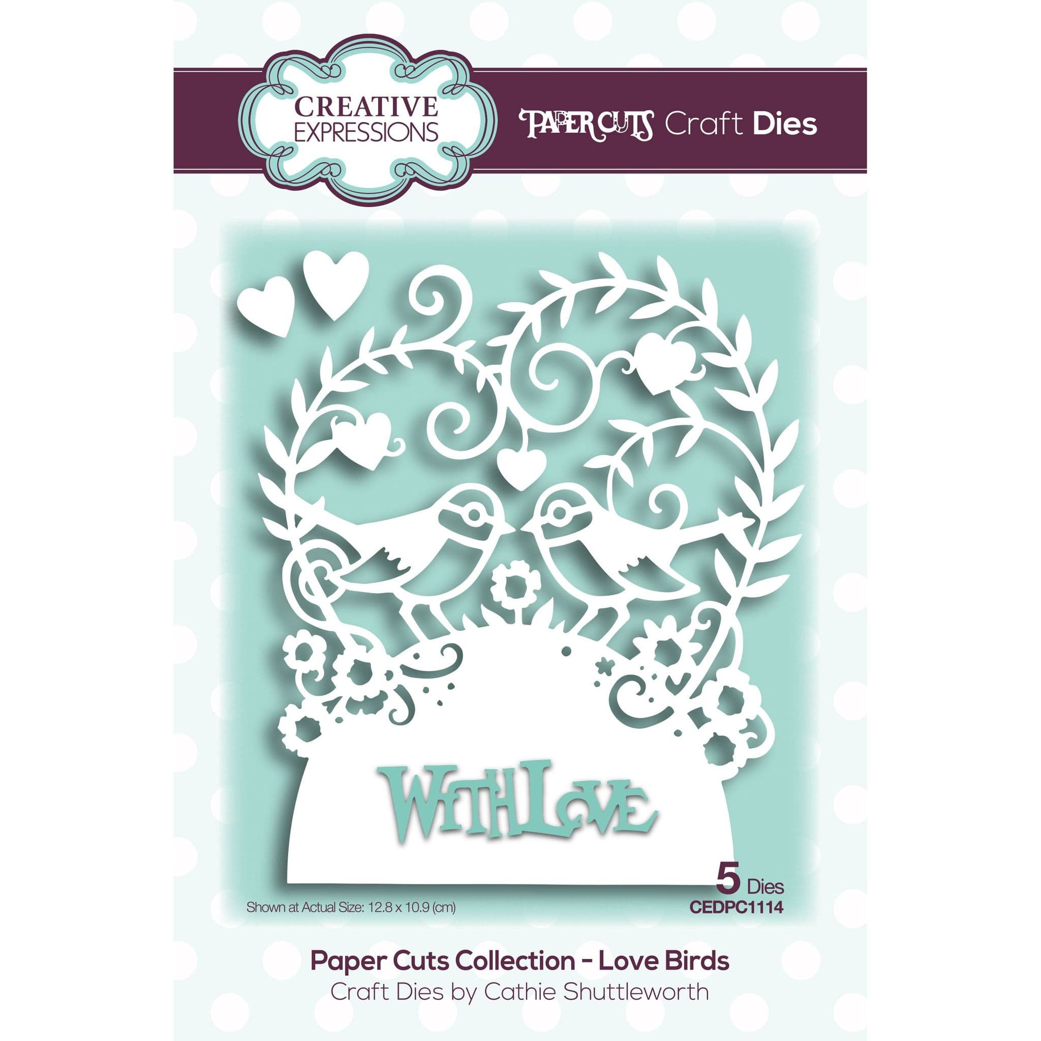 Love Birds Papercuts Metal Dies - CEDPC1114