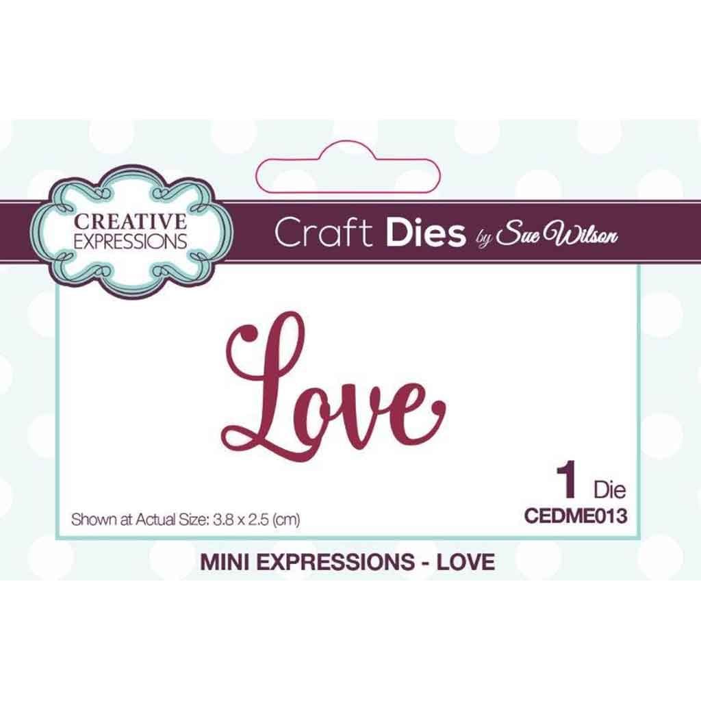 Love Sentiment Mini Expresions Craft Die for Paper Crafts