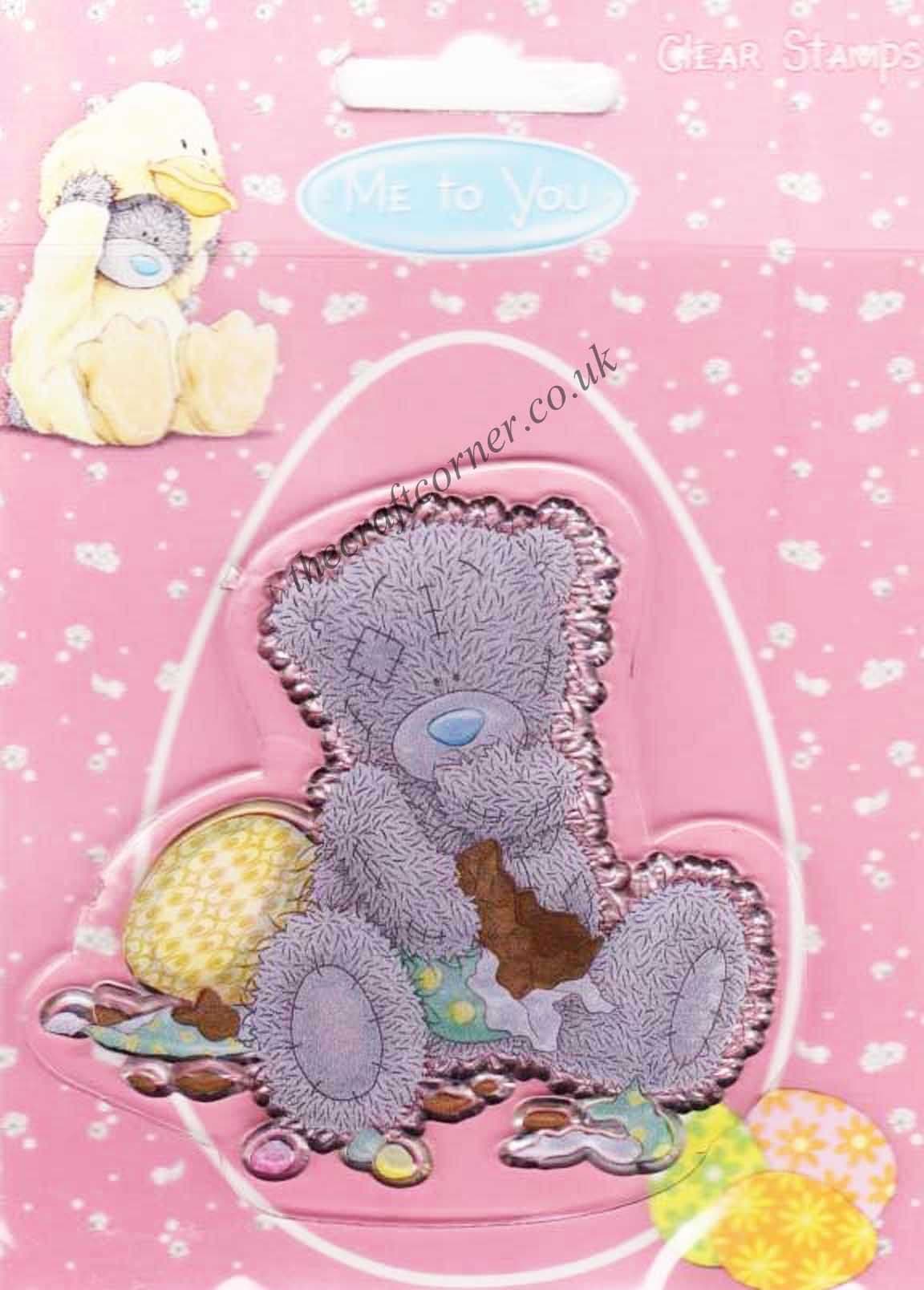 Me To You Easter Teddy Bear Eating Chocolate Clear Rubber Stamp