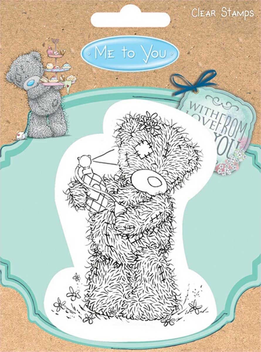 Me To You Teddy Bear Spraying Scent Clear Rubber Stamp