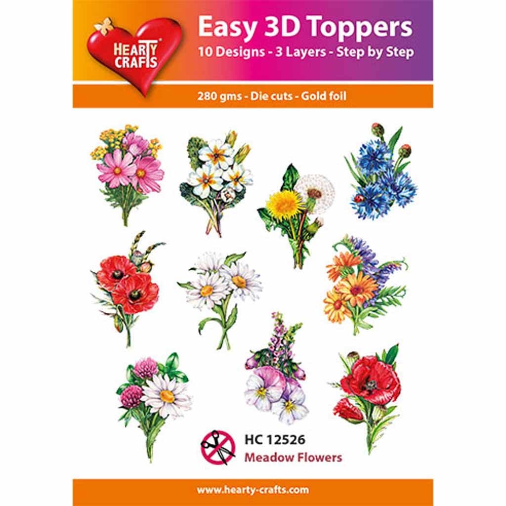 Meadow Flowers Easy 3D  Craft Toppers for Paper Card Making