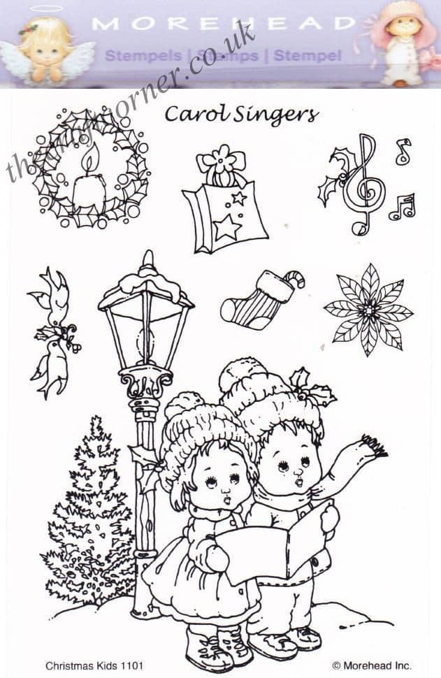 Morehead Christmas Children Clear Rubber Craft Stamp Set