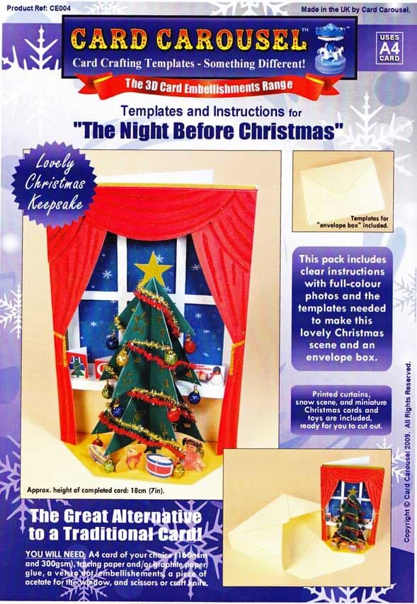 Night Before Christmas Greeting Card Template From Card Carousel