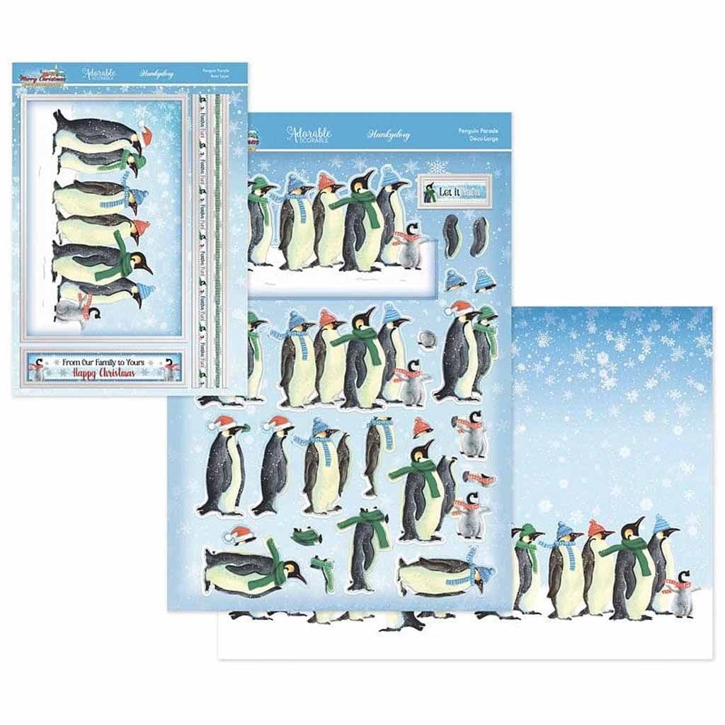 Penguin Parade Deco-Large Die Cut 3d Decoupage For Paper Crafts