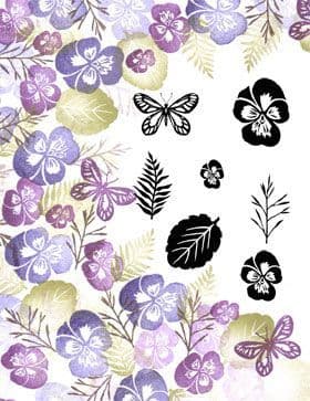 Plentiful Pansies Clear Rubber Stamps by Card-io For Paper Craft