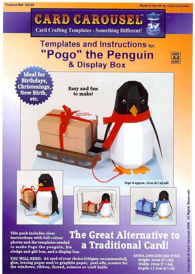 Pogo The Penguin Gift Box Template From Card Carousel