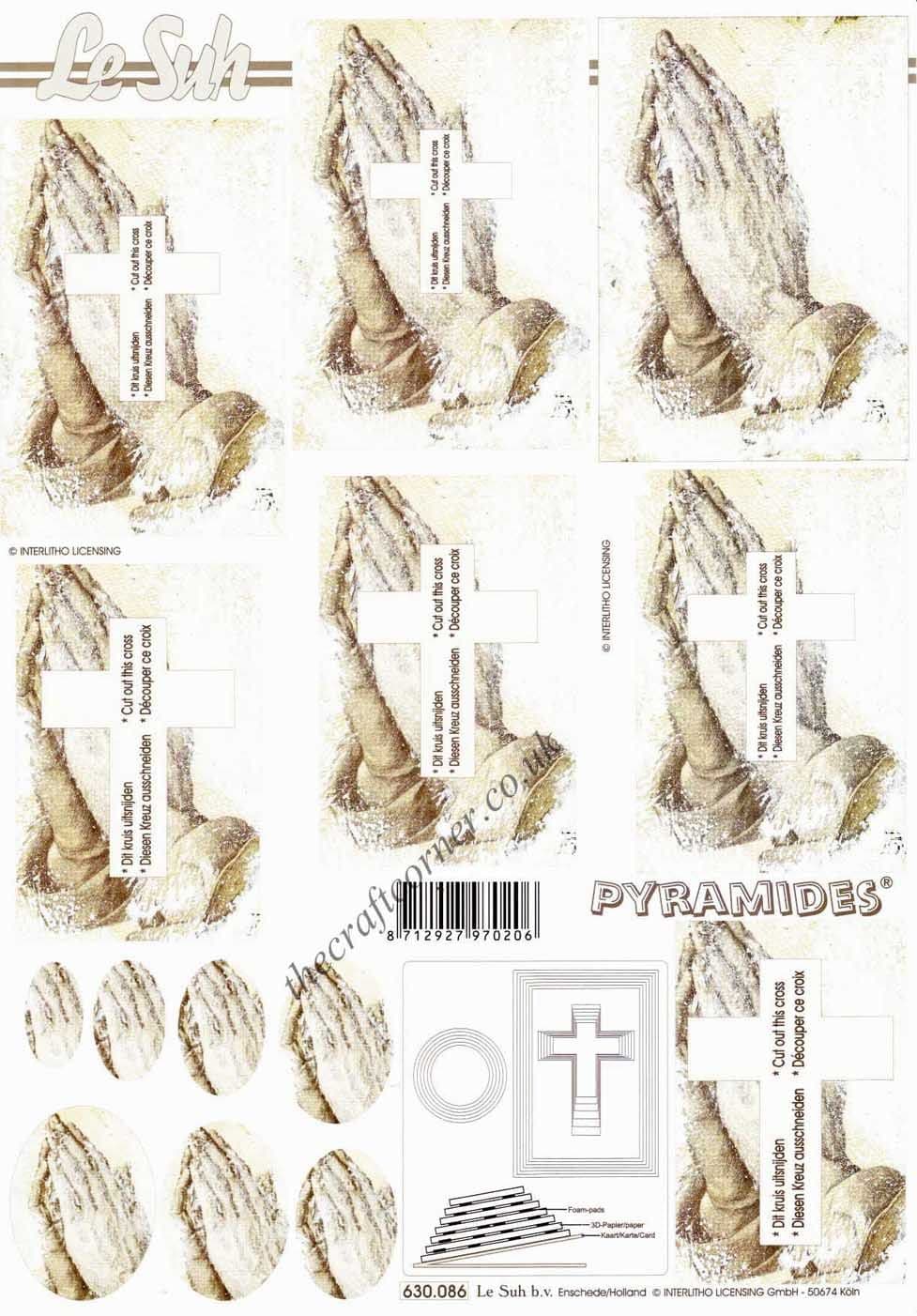 Praying Hands 3d Decoupage Pyramides By Le Suh