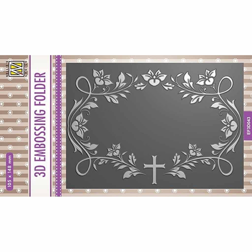 Rectangle Blooming Twigs With Cross Embossing Folder