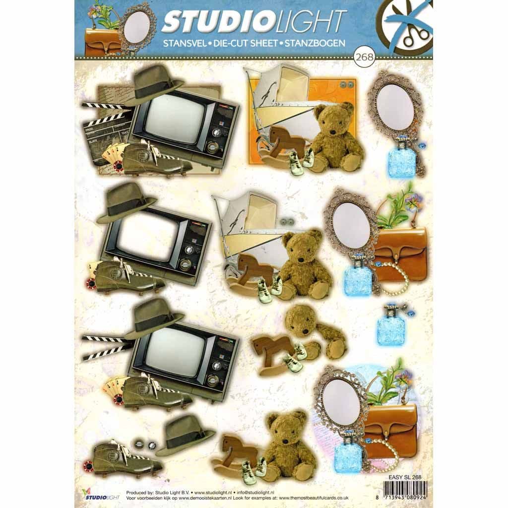 Retro Memories Die Cut 3d Decoupage Paper Craft Sheet