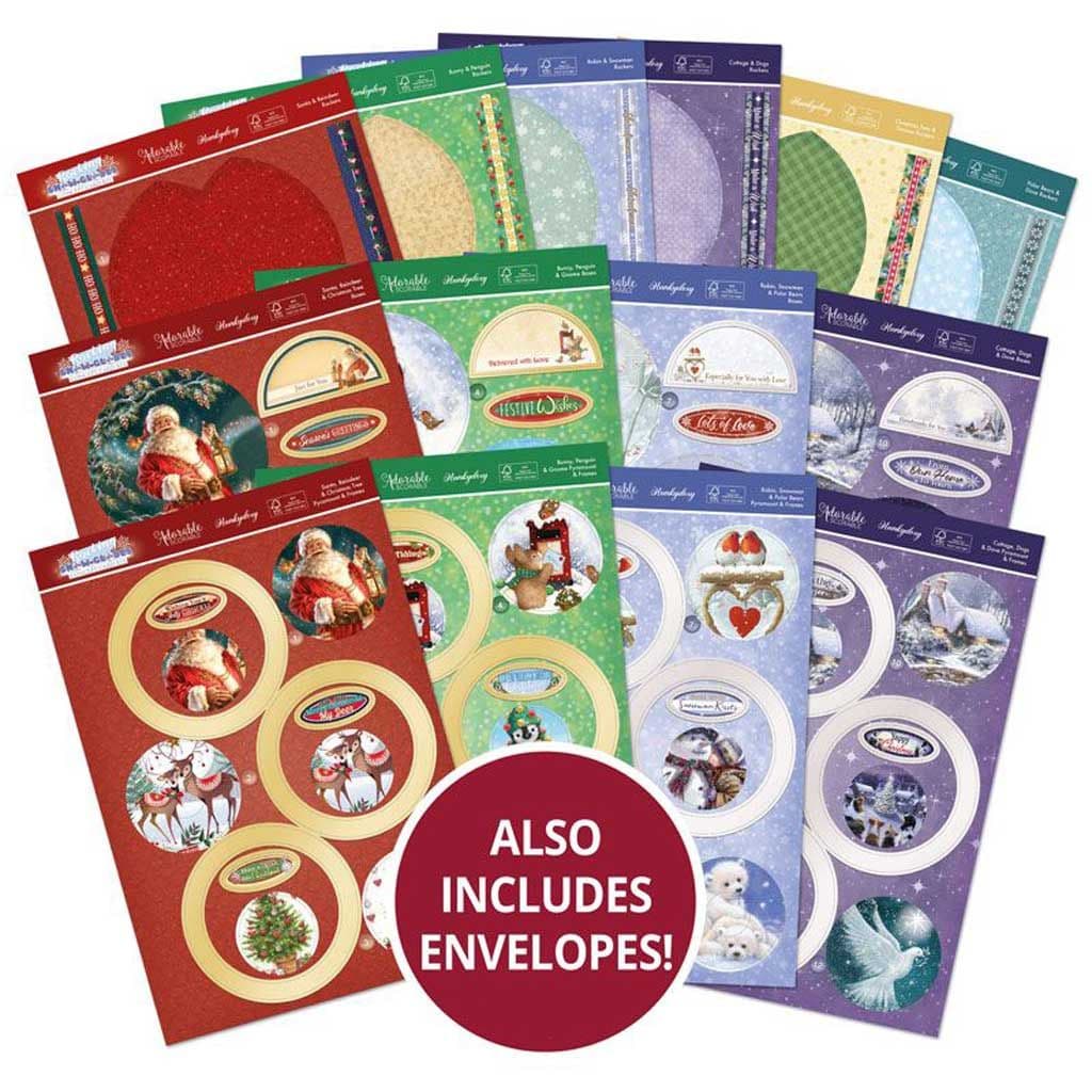 Rocking Snow Globes Pyramid Die Cut Paper Card Kit