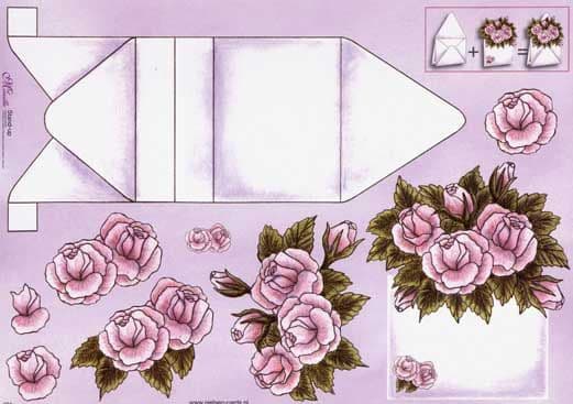 Roses Stand Up 3d Decoupage Sheet