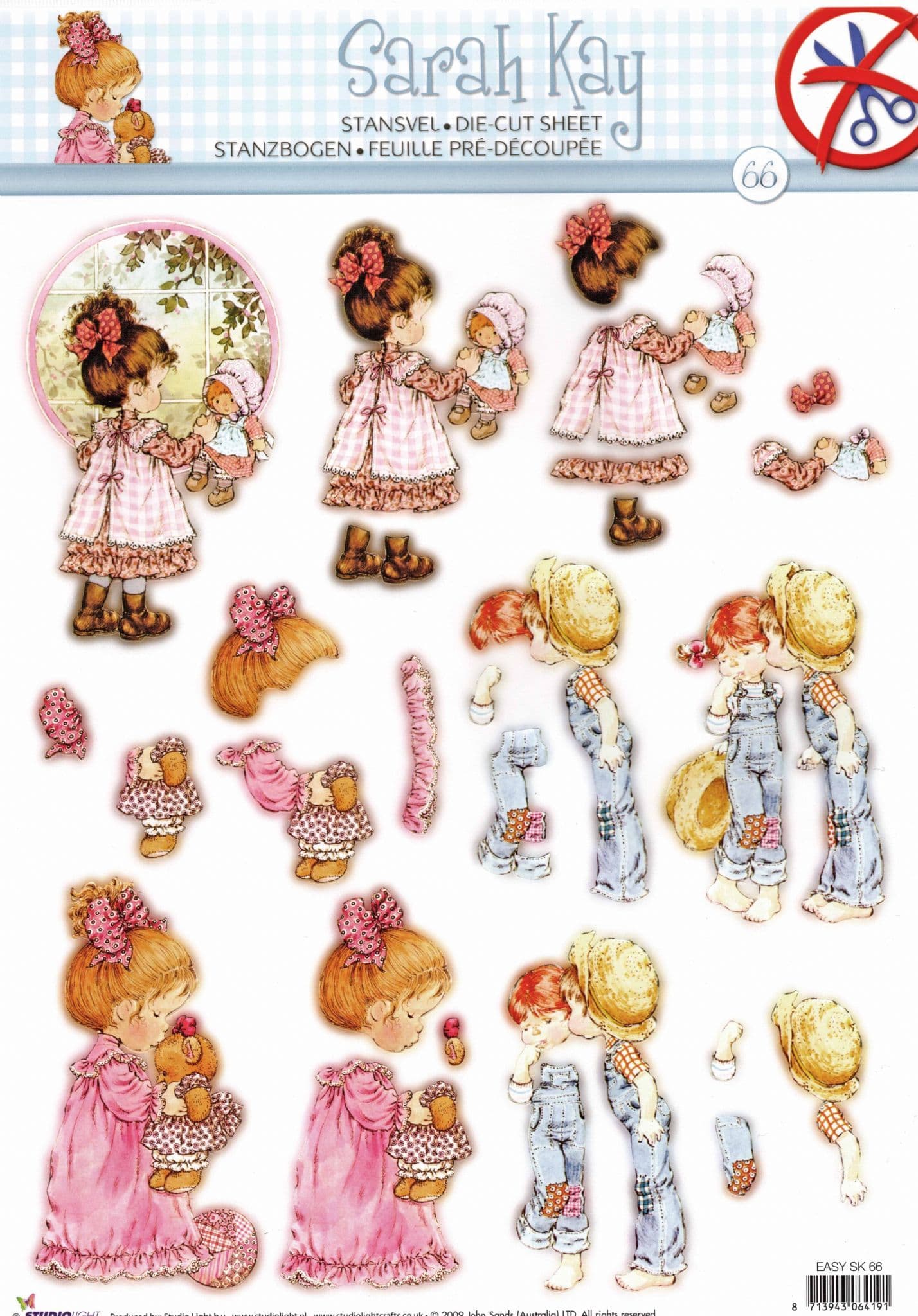 Sarah Kay Playtime Die Cut 3d Decoupage Sheet From Studio Light #66