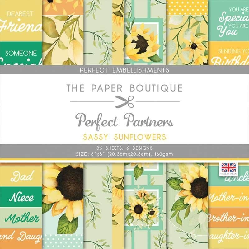 Sassy Sunflowers Perfect Partners Perfect Embellishment by The Paper Boutique