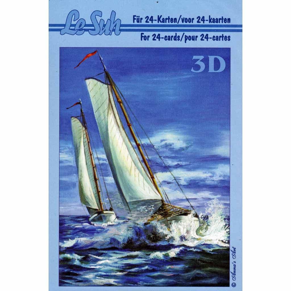 Sea Going Sailing Boats Mini 3D Decoupage Craft Book from Le Suh