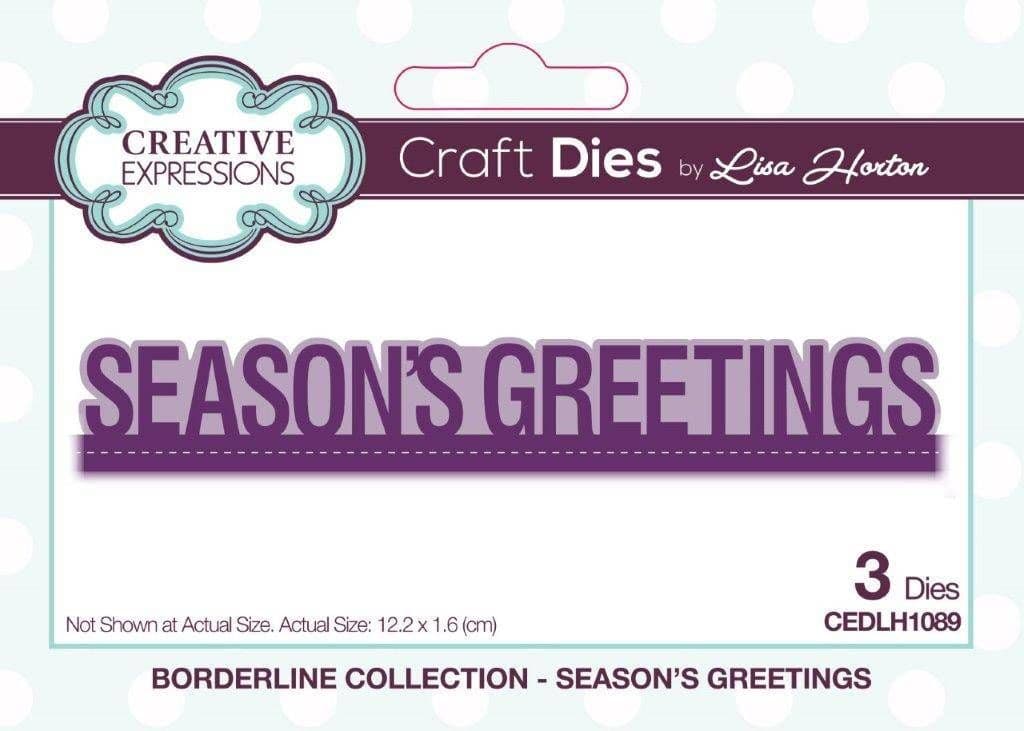 Season's Greetings Borderline Sentiment Paper Craft Metal Die