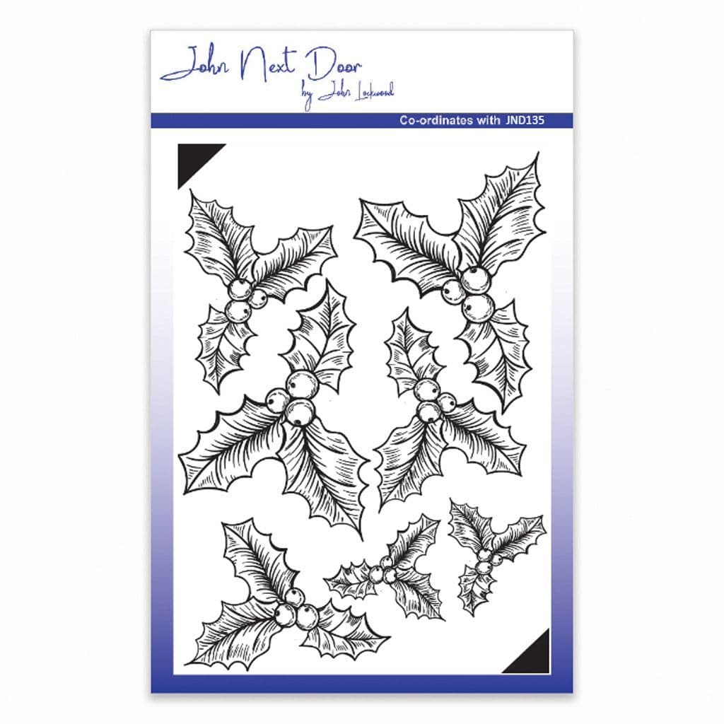 Shaded Holly Clear Rubber Stamp for Paper Crafts