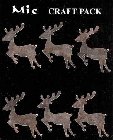 Silver Metal Christmas Reindeer Toppers for Crafts