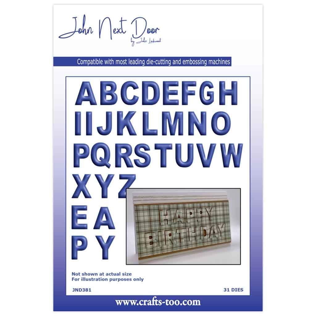 Simple Alphabet 31 Metal Paper Craft Dies by John Next Door