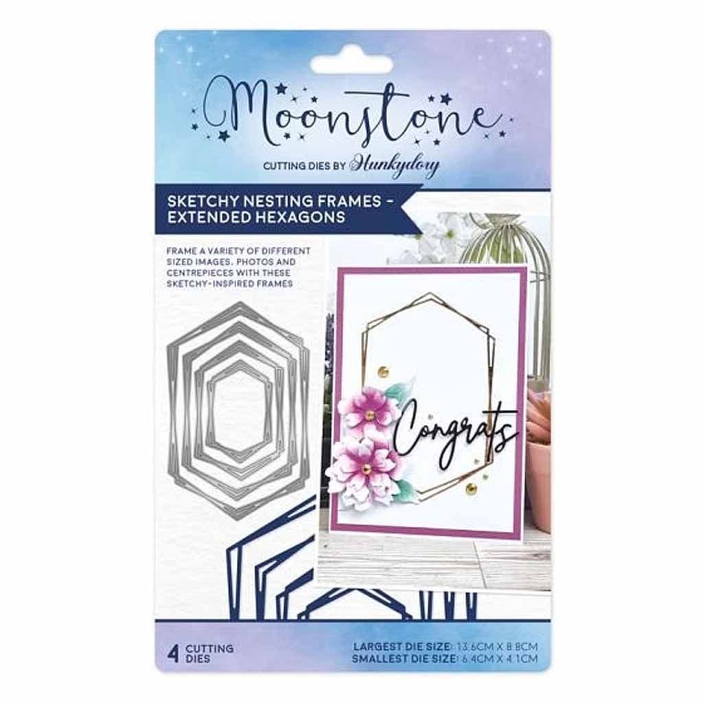 Sketchy Nesting Frames - Extended Hexagons Craft  Cutting Dies