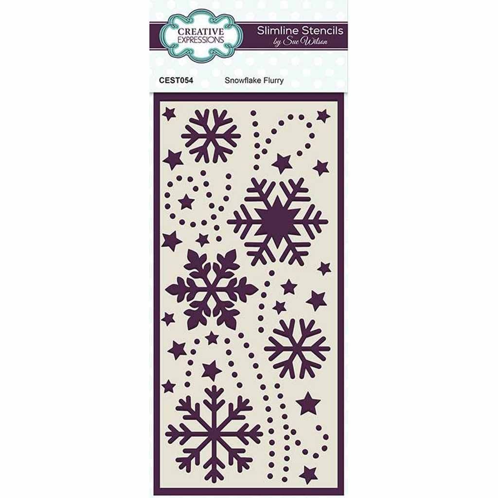 Snowflake Flurry DL Stencil for Paper Crafts, Scrapbooks & Journals