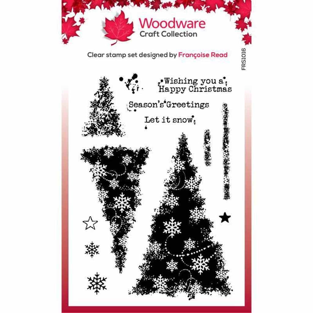 Snowflake Trees Clear Rubber Stamp by Francoise Read