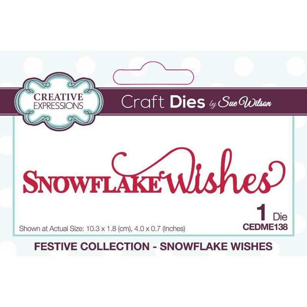 Snowflake Wishes Sentiment Paper Craft Metal Die