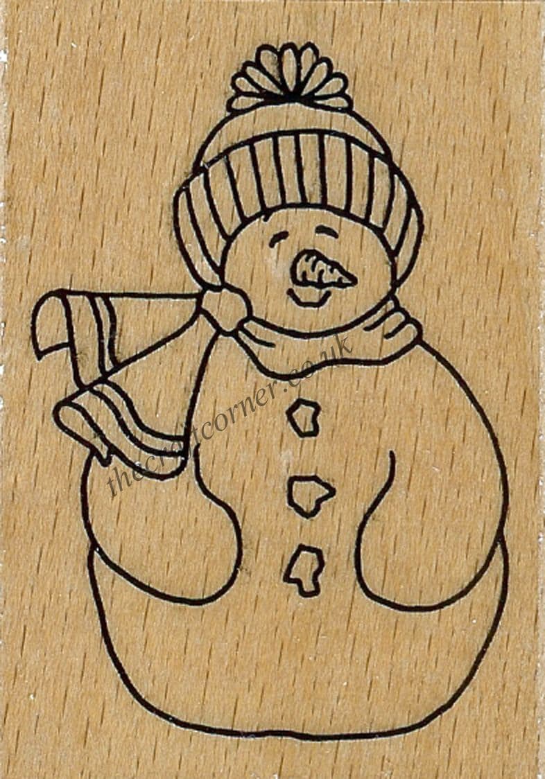 Snowman Rubber Stamp