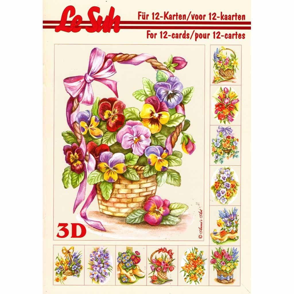 Spring Flowers A5 3D Decoupage Craft Book from Le Suh