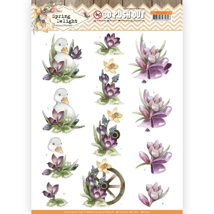 Spring Flowers - Precious Marieke 3D decoupage Die Cut Sheet