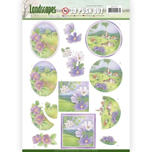 Spring Landscapes by Jeanine's Art 3D decoupage Die Cut Sheet