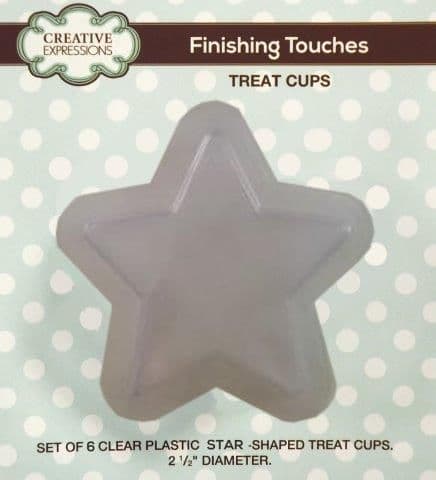 Star Shaped Treat Cups - 6 Clear Plastic