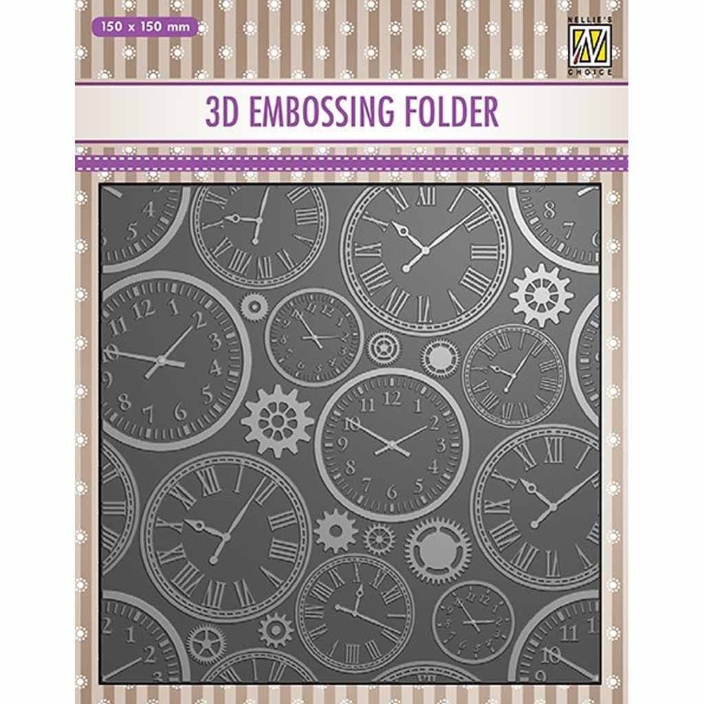 Steampunk Clocks 3d Embossing Folder For Paper Craft