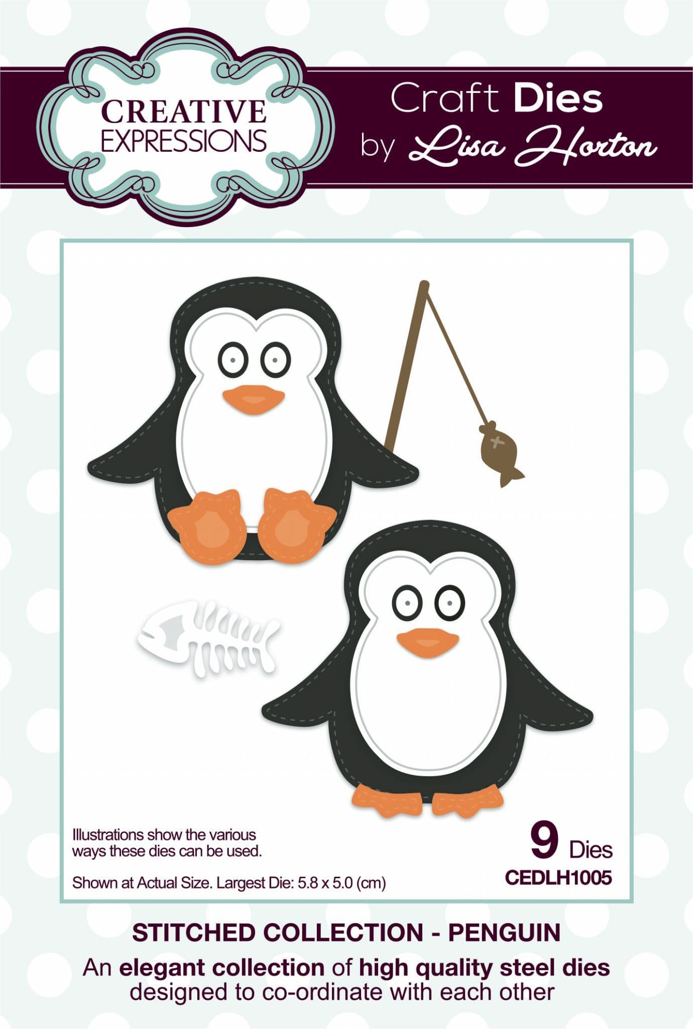 Stitched Penguin - Lisa Horton Craft Dies CEDLH1005