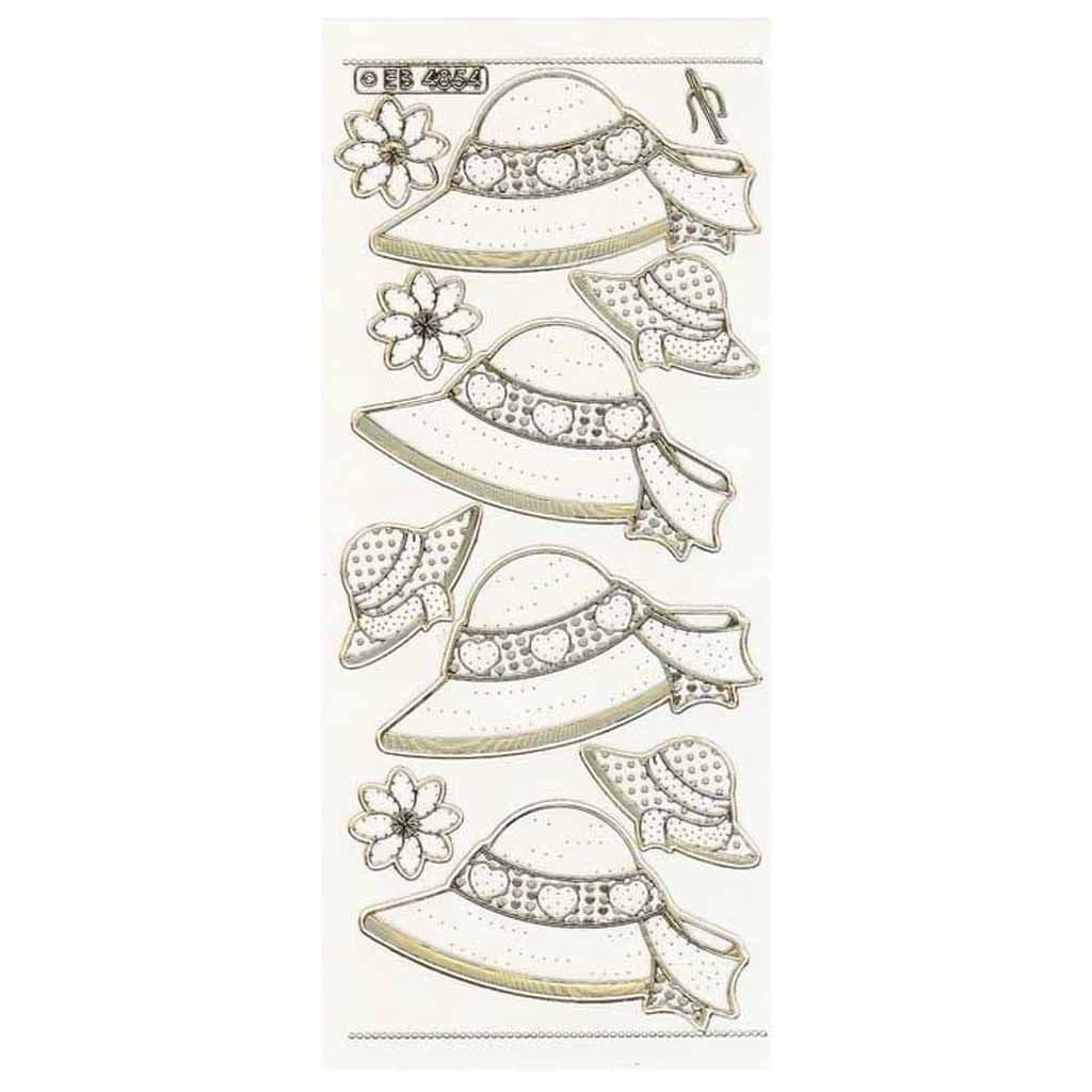 Summer Hat Paper Embroidery Craft Sticker Peel Off