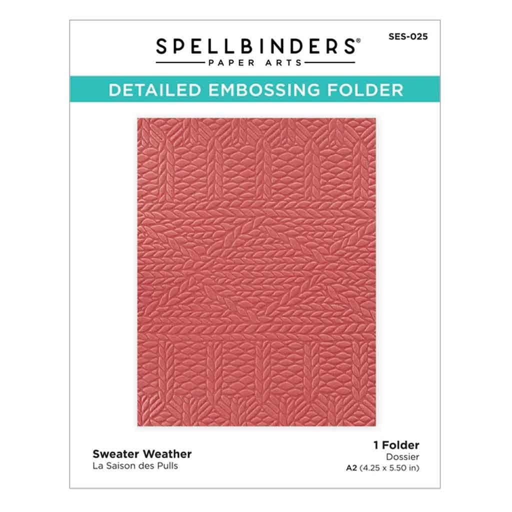 Sweater Weather Knitted Detailed Embossing Folder for Paper Crafts