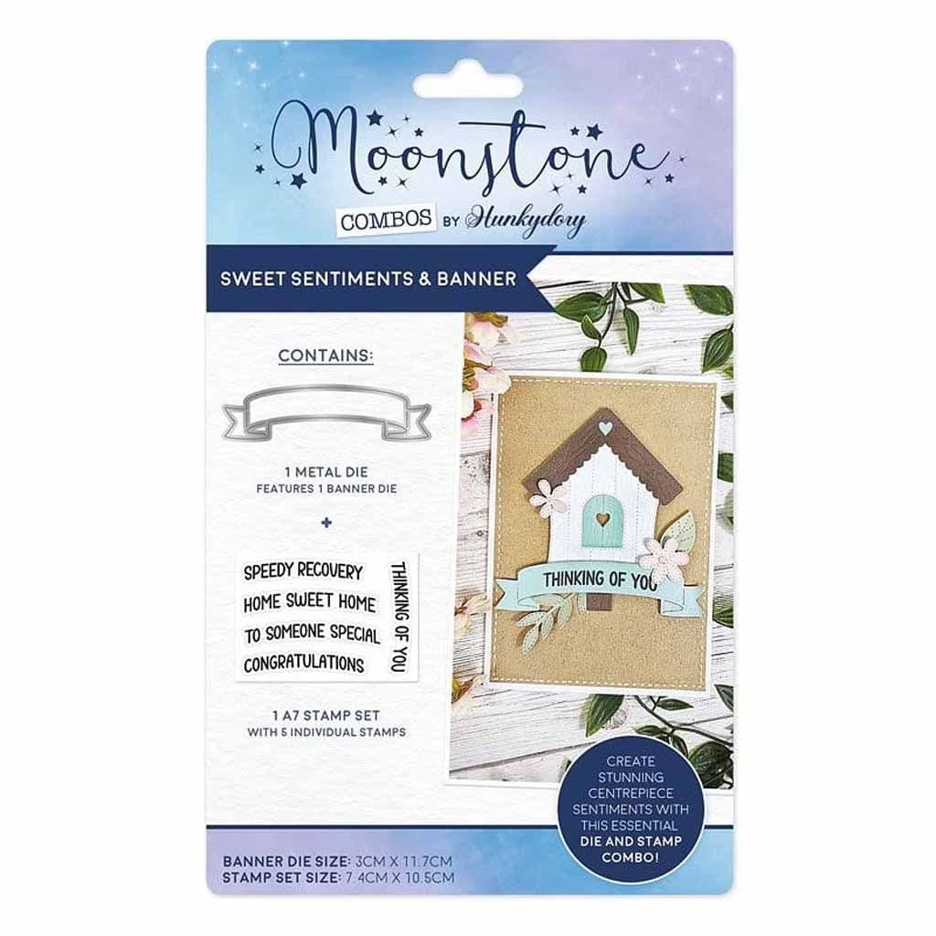 Sweet Sentiments & Banner Craft Die & Rubber Stamp Set